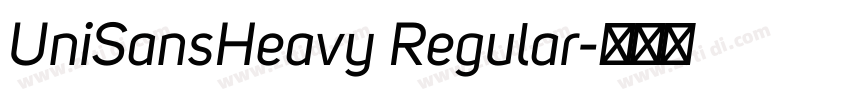 UniSansHeavy Regular字体转换
